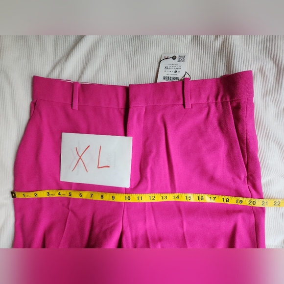 ZARA Coord Set Tailored Blazer + Flared Pants ZW Collection Fuschia BNWT - Picture 14 of 17